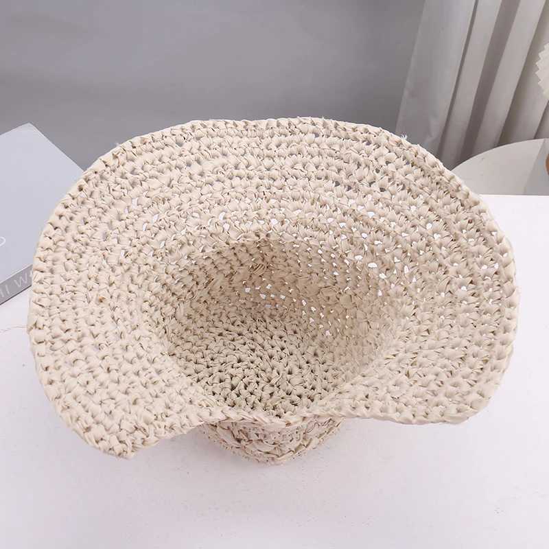 Fashionable Summer Solid Color Breathable Casual Outdoor Travel Picnic Vacation Sunshade UV Protection Hat with Hollow Design M250616