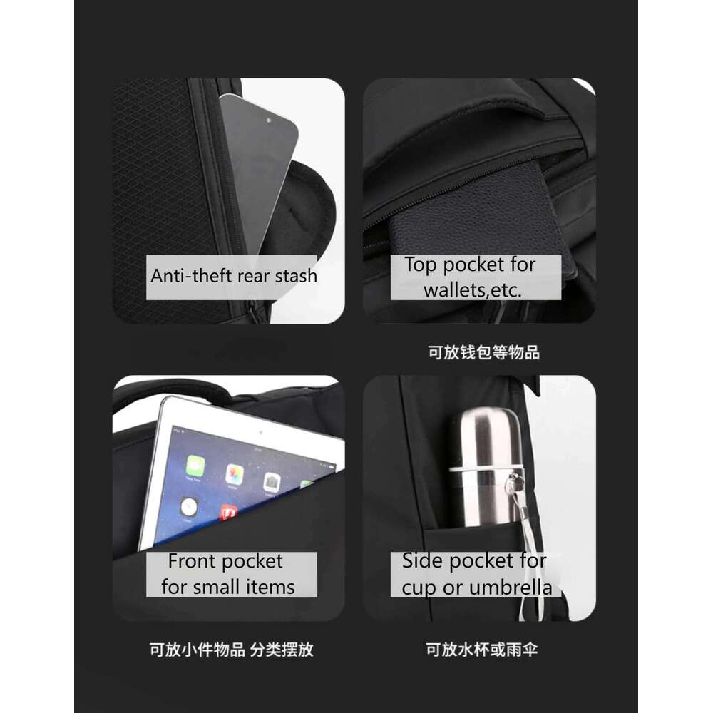 Travel Backpack 40L, TSA Friendly Flight Approved Carry-On Lage Hand Water-Resistant Lightweight Business Rucksack, Durable L