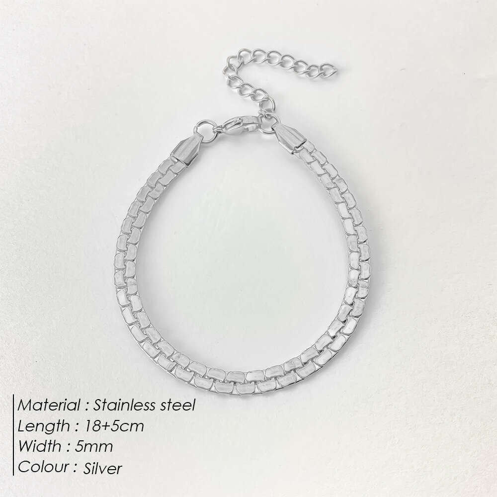 eManco Stainless Steel Bracelet for Men, Non-Fading, High-End Feel, Unique Fashion Niche Design Chain