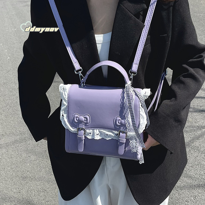 Academy Simple Backpack for Women 2025 Spring Summer Korean Sweet Style Versatile Casual Commuter Shoulder Crossbody Bag ddmynov ddmynov ddmynov