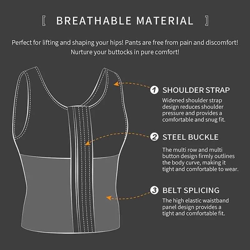 Be-In-Shape Men Slimming Body Shaper Waist Trainer Vest Tummy Control Shapewear Compression Shirts Abdomen Slim Corset Underwear W250616