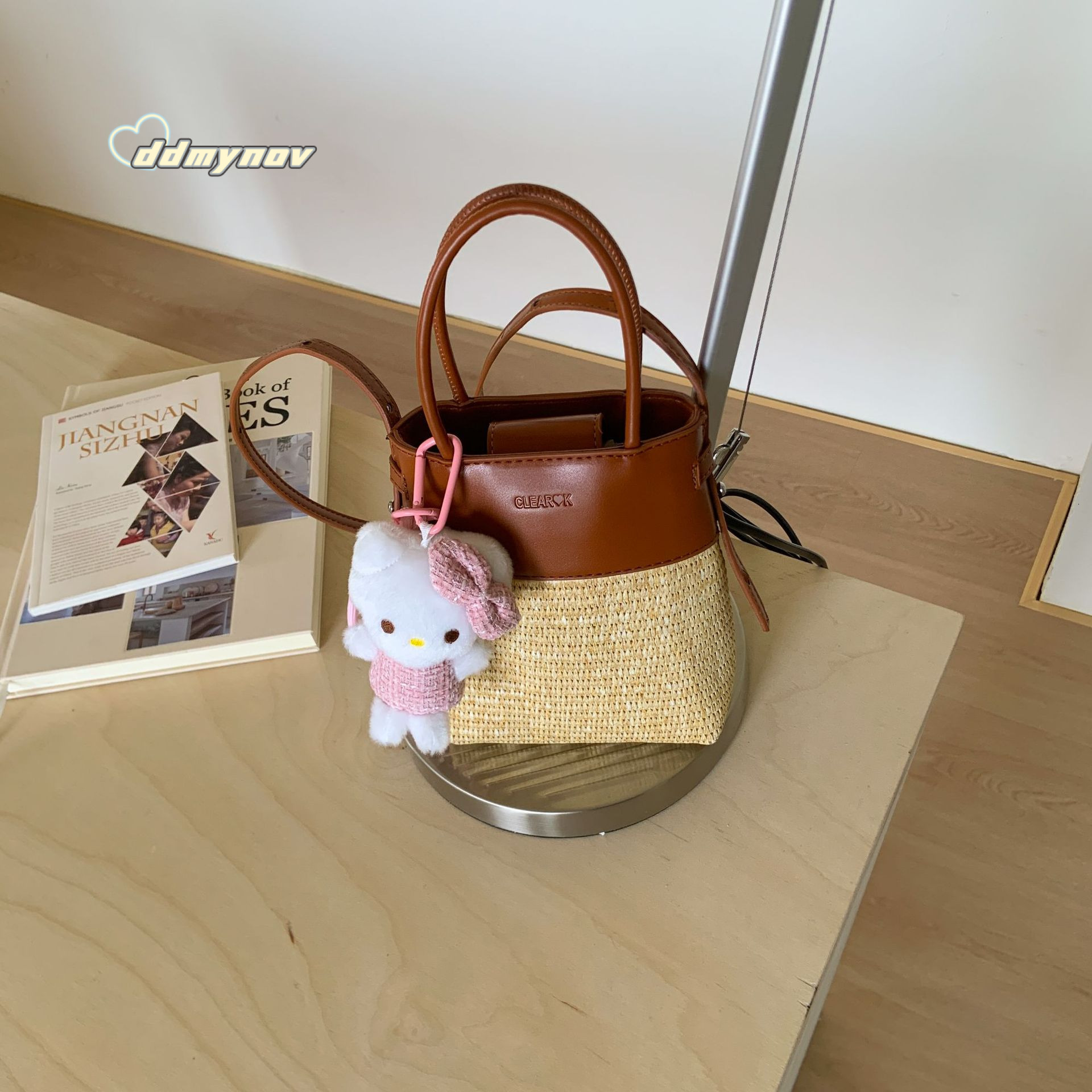 Summer Straw Mini Shoulder Bucket for Women 2025 New High-end Vacation Style Casual Handbag Crossbody Bag ddmynov ddmynov ddmynov