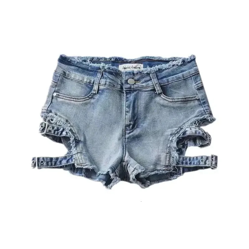 Kpop Coquette With Waist Pocket Denim Shorts for Women Aesthetic XL Outfits Low Price Y2k Harajuku Design Short Jean Pants Woman