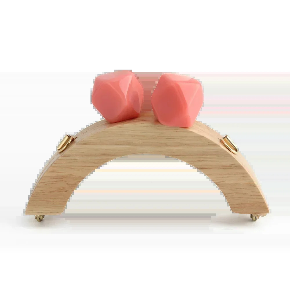 Nolvo World Wooden Bag Handle Closure Kiss Clasp Purse Screws Frame Replace Handbags Wallets Brackets DIY Sewing Accessories 250616