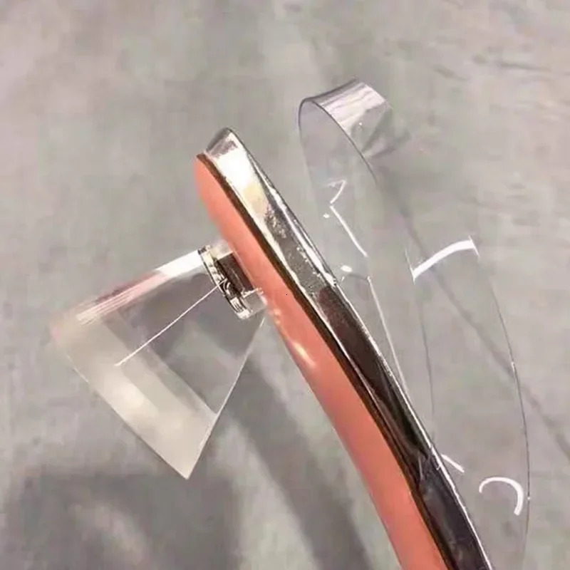 Summer Joker Pointy Thick Heel Sexy Rhinestone Transparent Sandals Women 250610