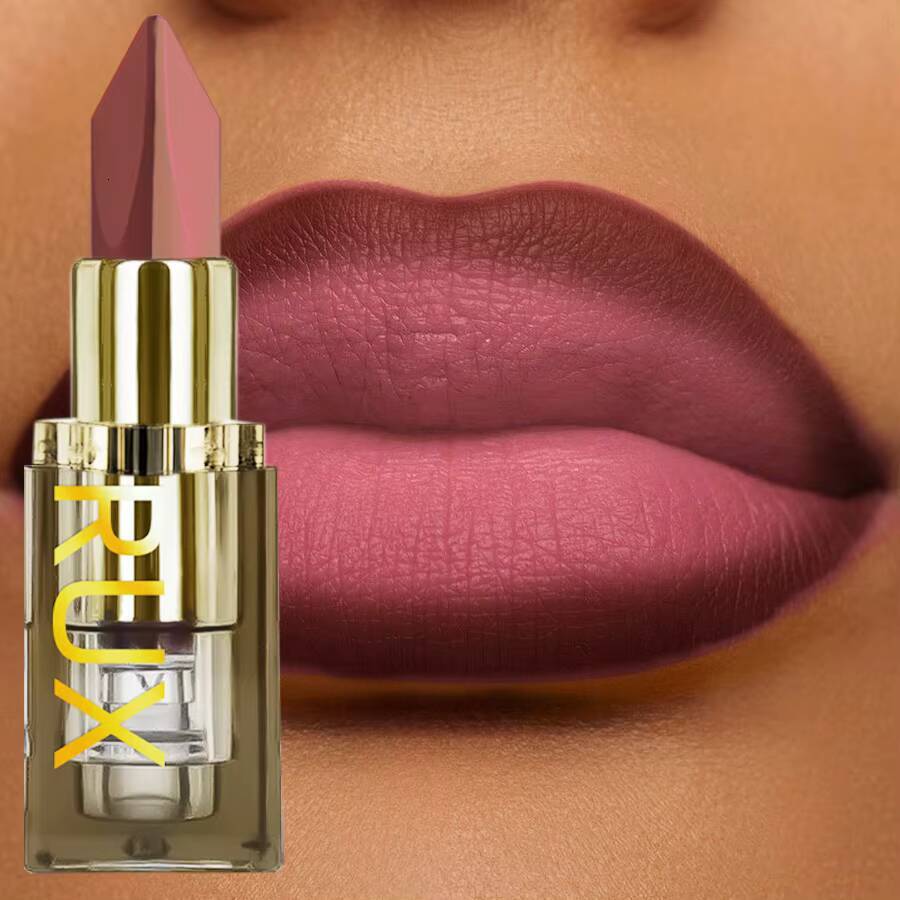 6 Color Glitter Two-tone Lipstick Purple Black Matte1pc Lipsticks Cosmetics Easy to use Tint Makeup Lip Beauty Red Pigment happy