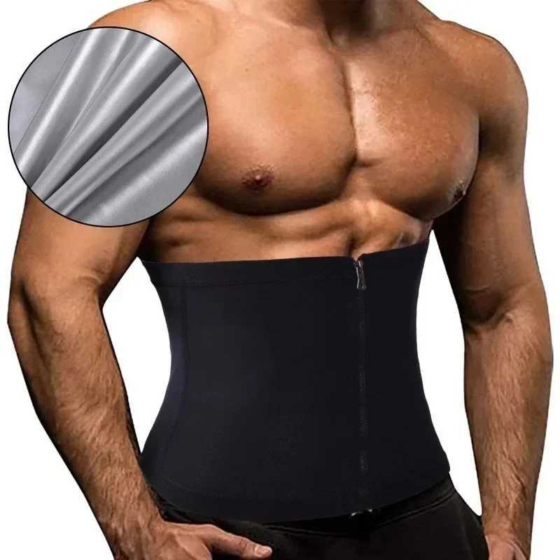 Men Waist Control Girdle Shapewear Corset Sweat Tummy Workout Sauna Thermo Abdomen Fat Men Gym Slimming Trainer Burning Belt W250616