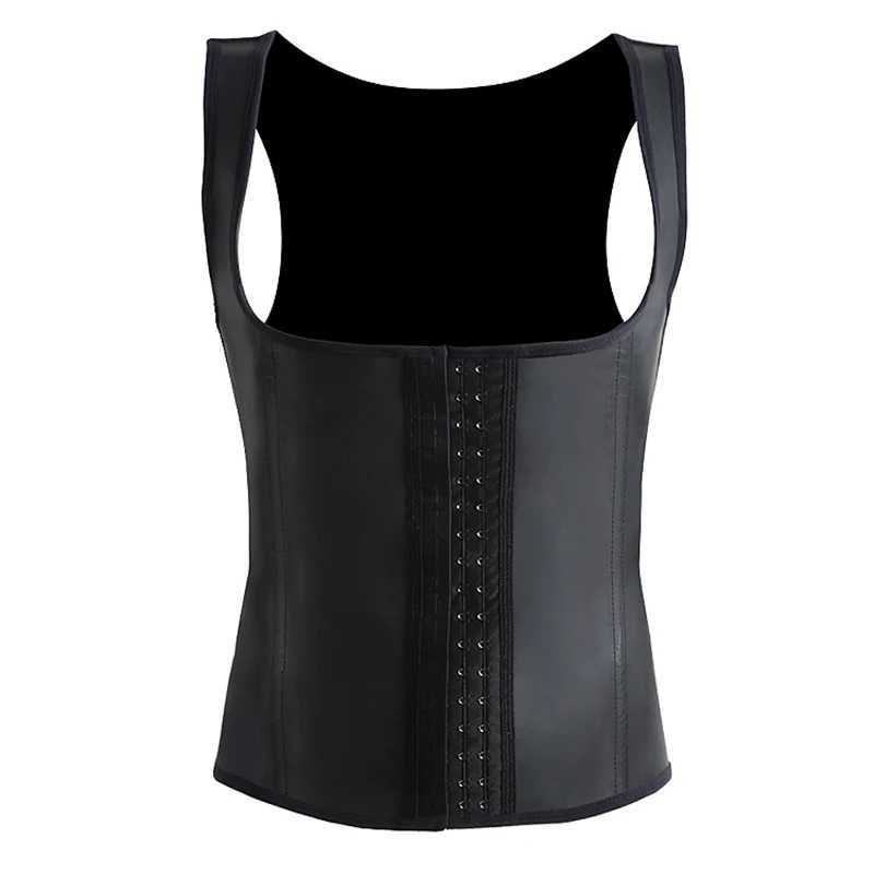Aismz Mens Dream Vine Latex Waist Trainer Vest For Men Black Waist Cincher Firm Tummy Slimming Male Corset Belly Body Shaper W250616