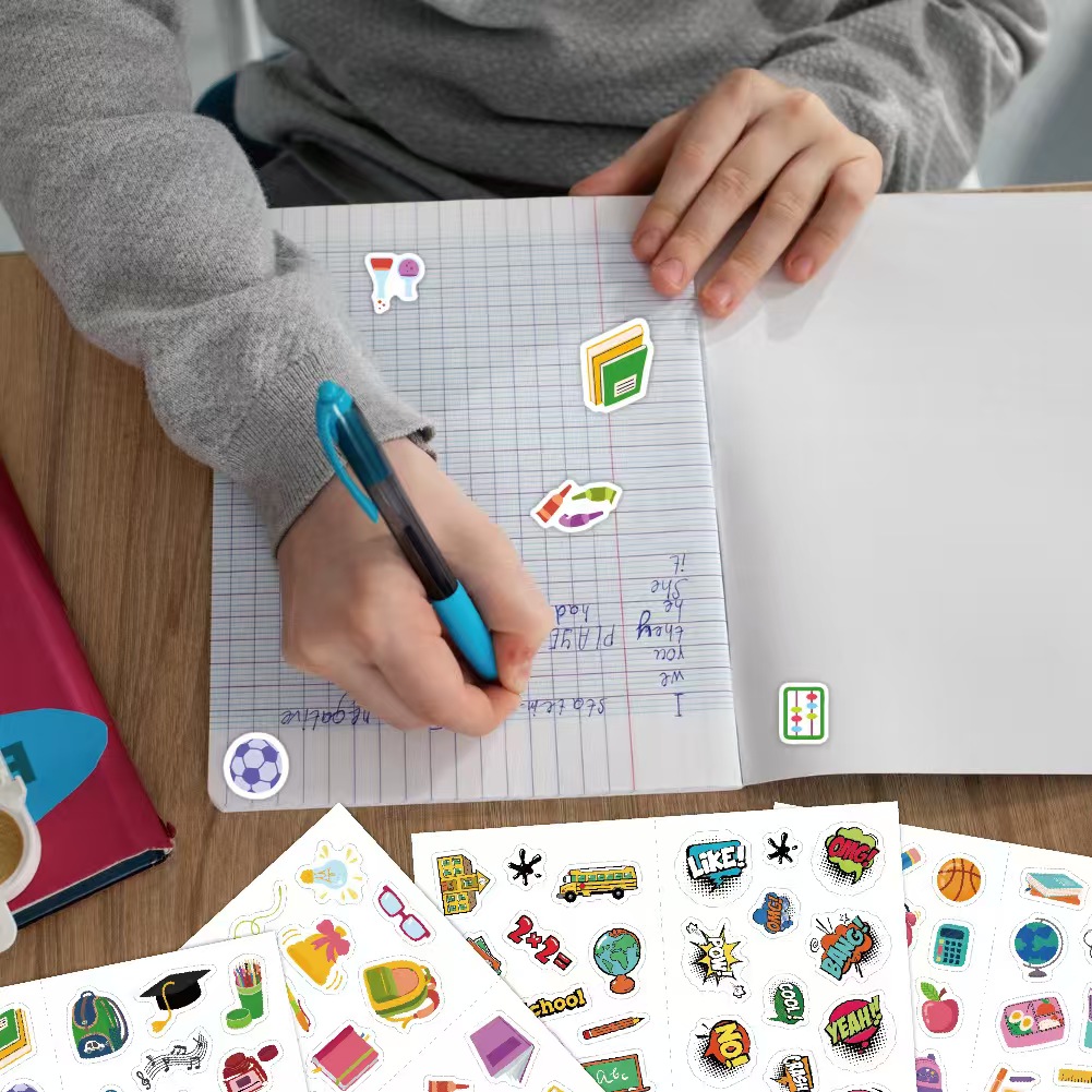 Children's Cartoon Stickers - Waterproof Decorative Stationery & Notebook Adhesive Labels