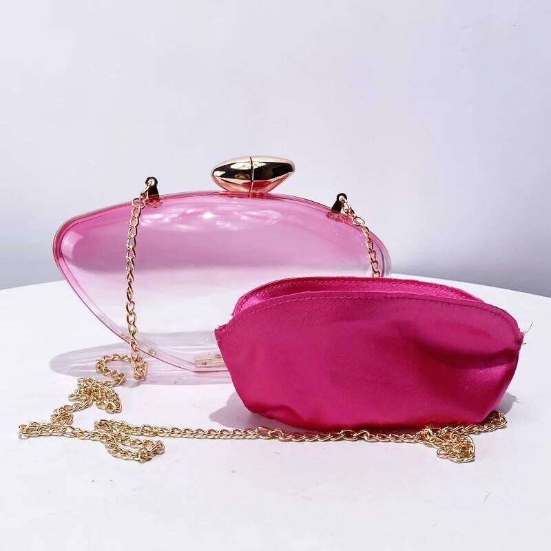 Women's Bags Designer Clear Clutch Evening Bags For Women Designer Handbag And Purse New In Transparent Acrylic With Inner Pocket Shoulder