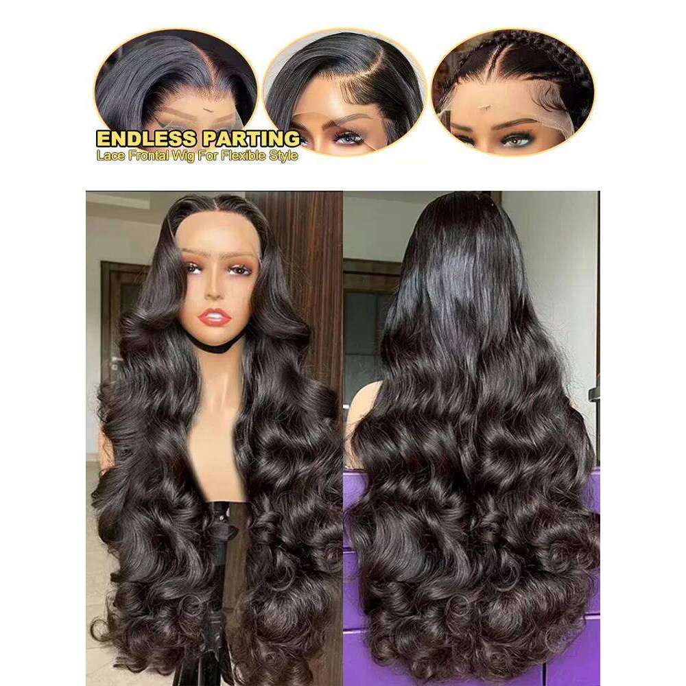 30 32 Inch High Density 5x5 Closure Glueless Human Hair Ready To Wear Body Wave 13x6 HD Lace Frontal Wig For Women