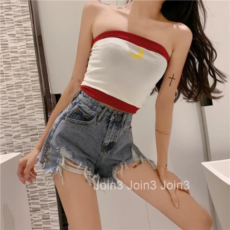 Short Pants for Woman To Wear Denim Cotton Womens Shorts Jeans Sexy Ripped with Waist Pocket Casual Cheap Y2k Harajuku Vintage
