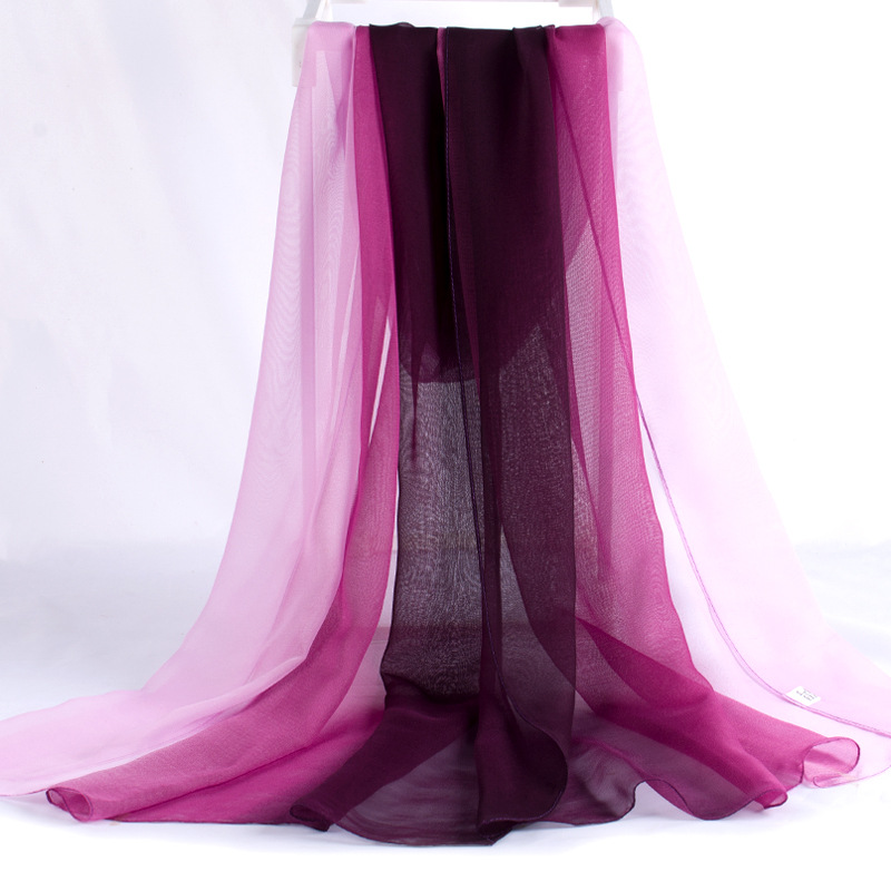 K1040 Georgette scarf body scarf women spring and autumn color thin long super large scarf summer shawl sun protection dance scarf women