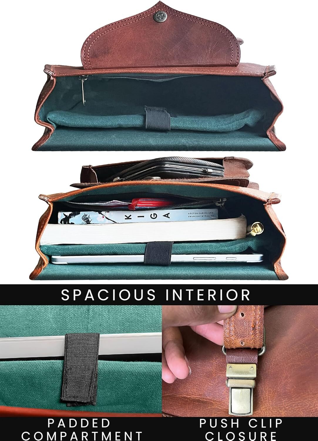 Leather Crossbody Satchel Bag Vintage Purses Handbags for Women