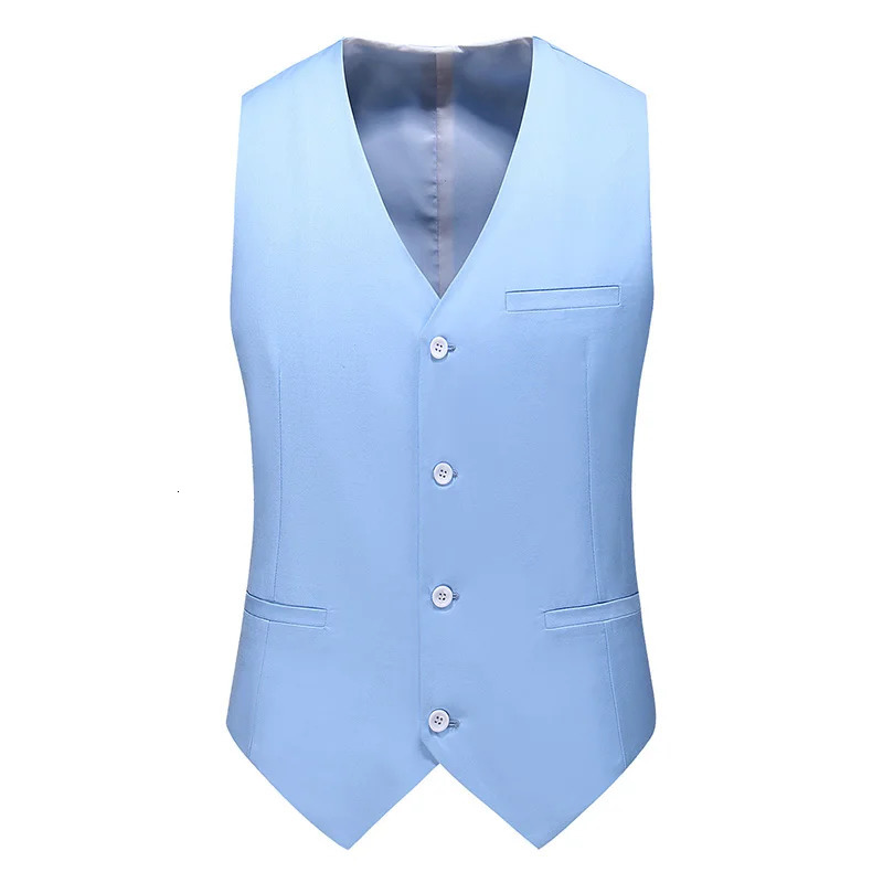 Royal Blue Vest Waistcoat Men Slim Fit V Neck Dress Vests Mens Formal Business Wedding Tuxedo Chaleco Hombre 6xl 250614