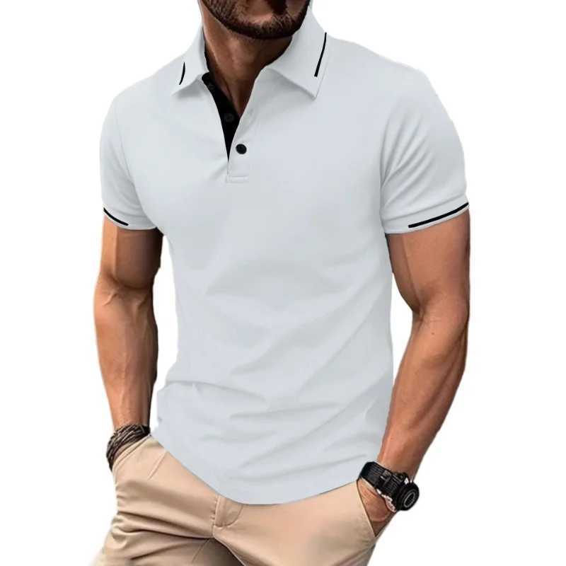 Summer Mens Casual Polo Shirts Classic Short Sleeve Golf Shirt Fashion Button Top Outdoor Lightweight Streetwear W250616
