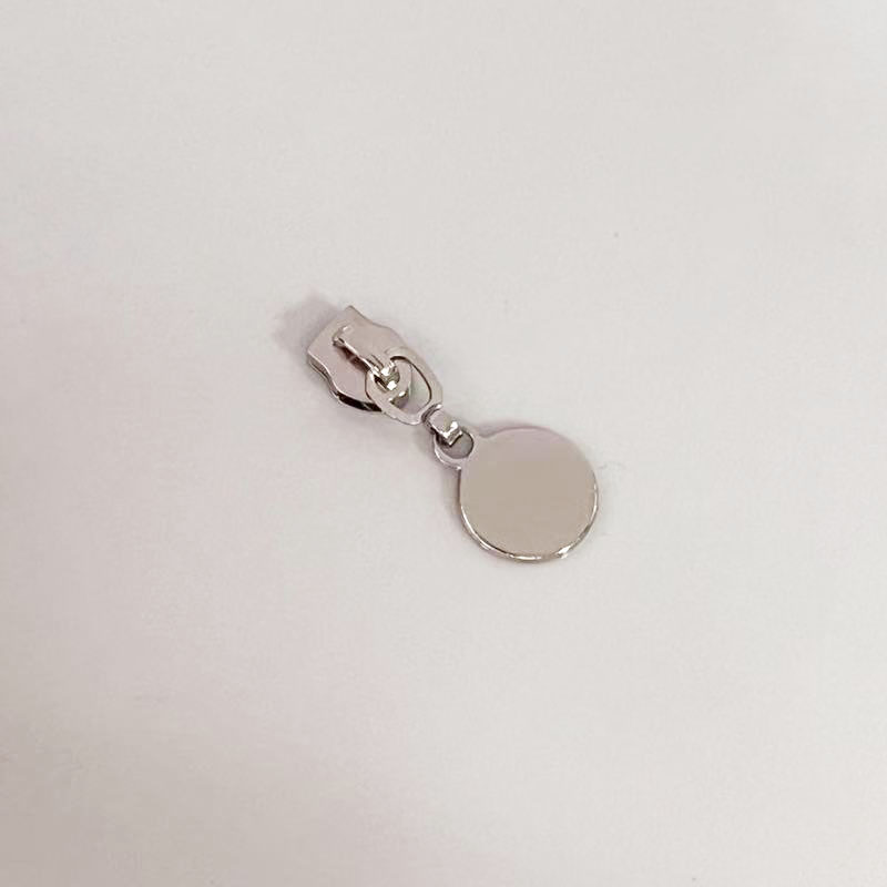 No.5 Nylon Round Luggage Zipper Puller Disc Gold Plated Makeup Bag Box Bag No.3 Puller Metal Nylon Hook Disc Puller factory direct sales