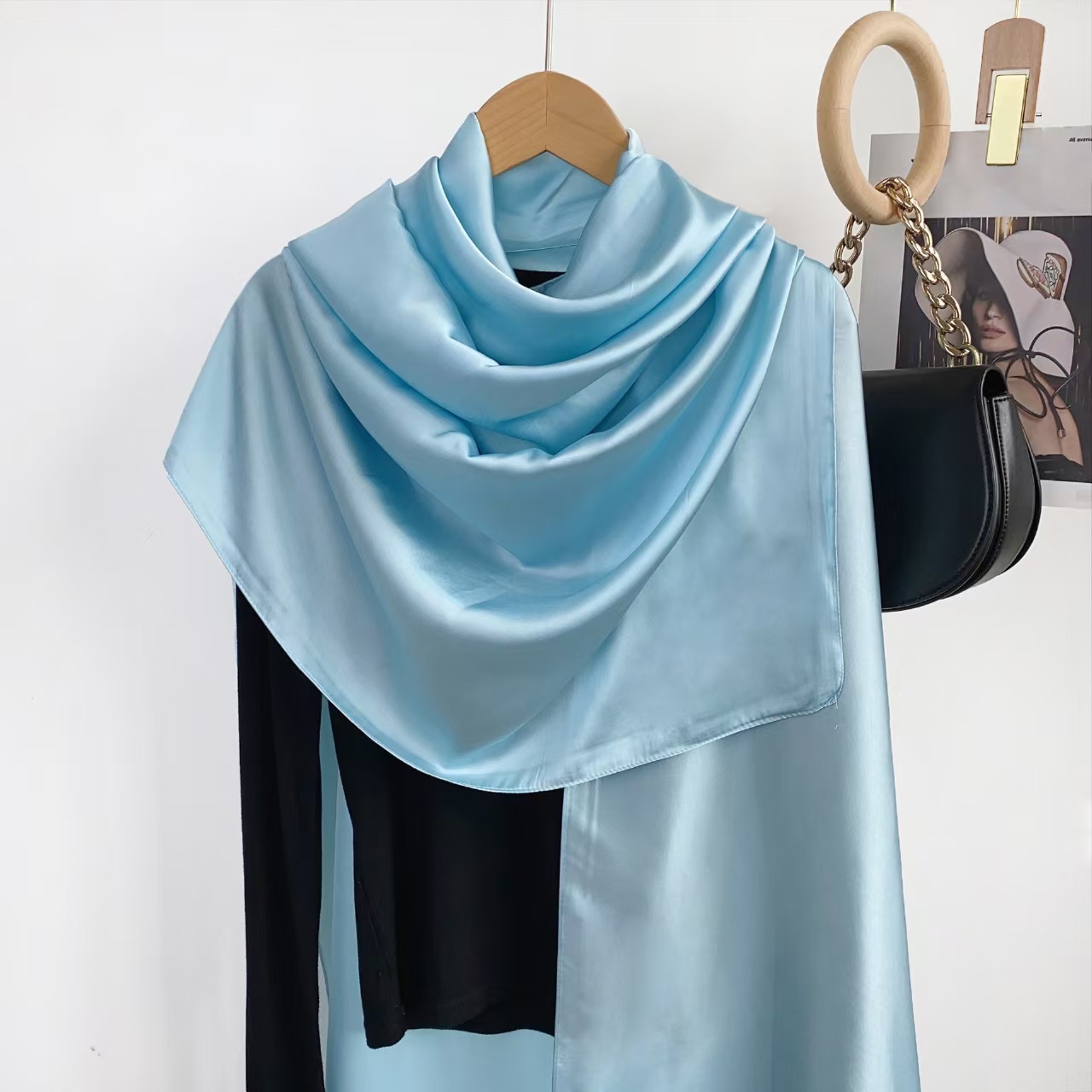 T984 summer thin large size scarf desert travel sun protection shawl ethnic style scarf silk solid color