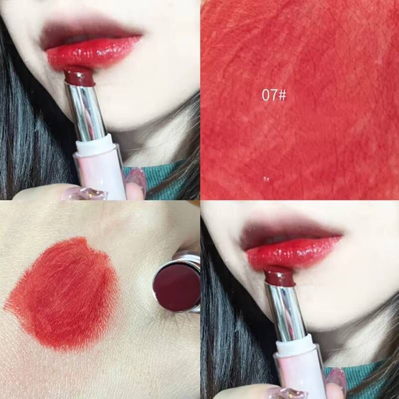 Water Mirror Lipstick Crystal Jelly Transparent Stick Moisturizing Long-lasting Solid Lip Gloss Nude Tint Clear Makeup happy