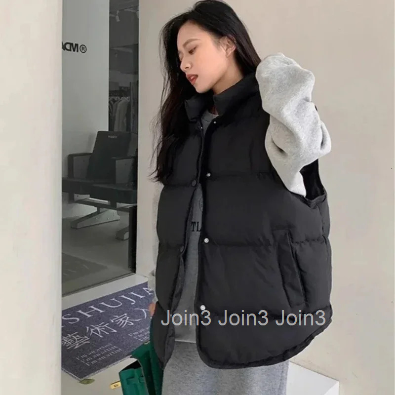 Half Quilted Short Womens Vests Solid Color Pretty Trend 2025 Cheap Youthful Lady Padded Cotton Giletes Insulated Classic Warm