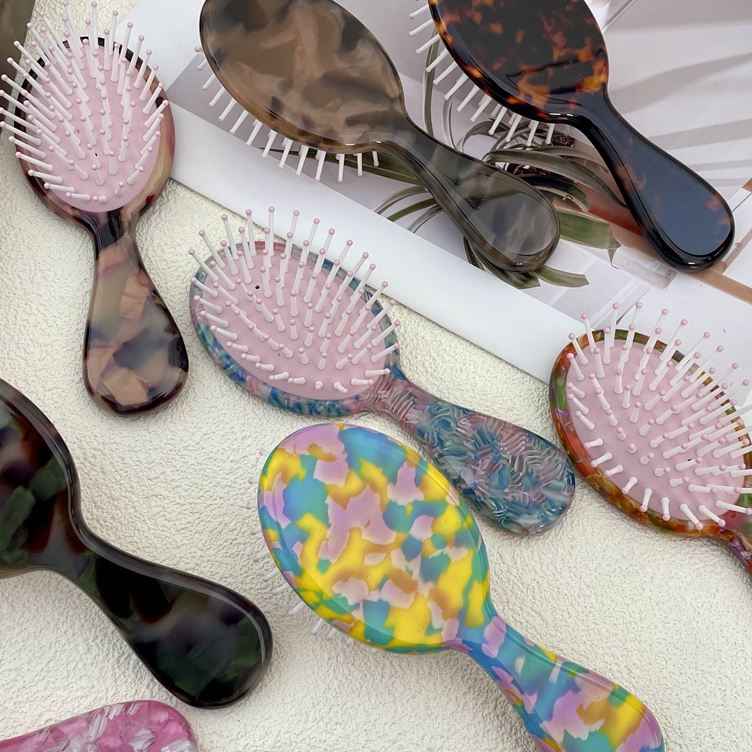 Cute Hair Comb Scalp Massage Air Cushion Hairdressing Hair Brush Acetate Portable Hair Styling Tools Hair Brushes