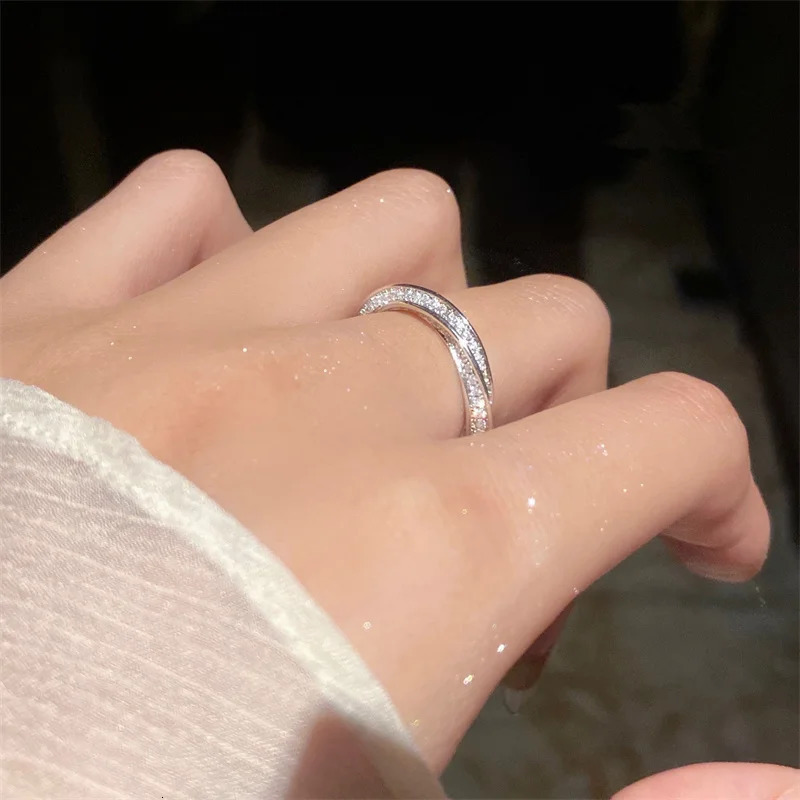 CC Sterling Ring For Women Marriage Fashion Accessories Fine Engagement Proposal White Gold Plated Wedding Jewelry CC708 250610