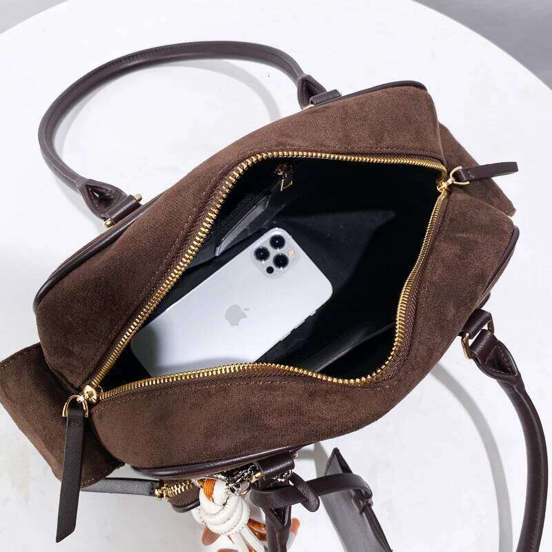 Women's Bags Designer England Style Faux Suede Pillow Bags For Women Designer Handbags And Purses New In Letters Pendant Underarm Shoulder