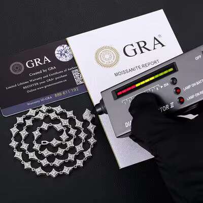 New Iced Bling Star D VVS Moissanite Bracelet 100% 925 Sterling Gold Silver Color Hip Hop Bangle for Men Women Charm Necklace