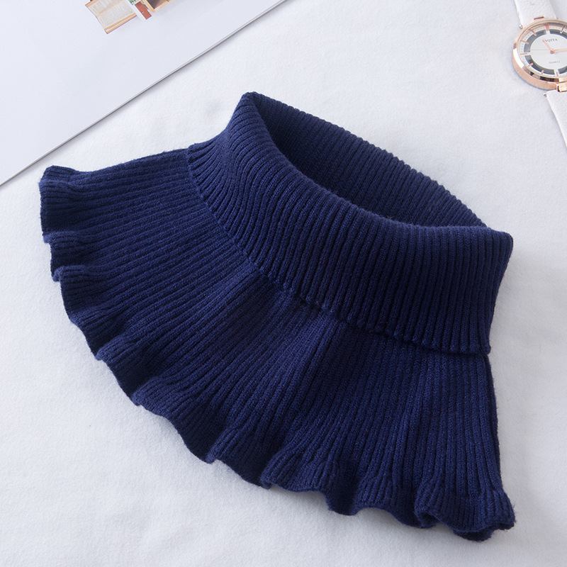 K1036 Cashmere neck cover for men and women elastic cervical vertebrae warm wool yarn knitted neck collar high collar false collar neck protection hea