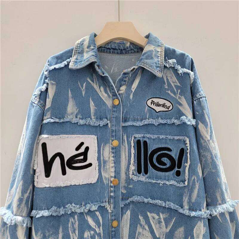 WTHT Vintage 2025 Summer Women Print Burr Edge Design Lapel Wash Shirt Trendy Long Sleeves Single-breasted Blouse Female 1LS1562