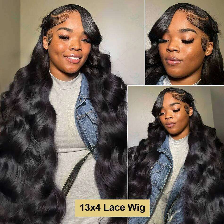 30 40 Inch 250 Density Body Wave 13x6 HD Transparent Frontal Wigs Human Hiar 13x4 Front Glueless 5x5 Lace Closure Wig