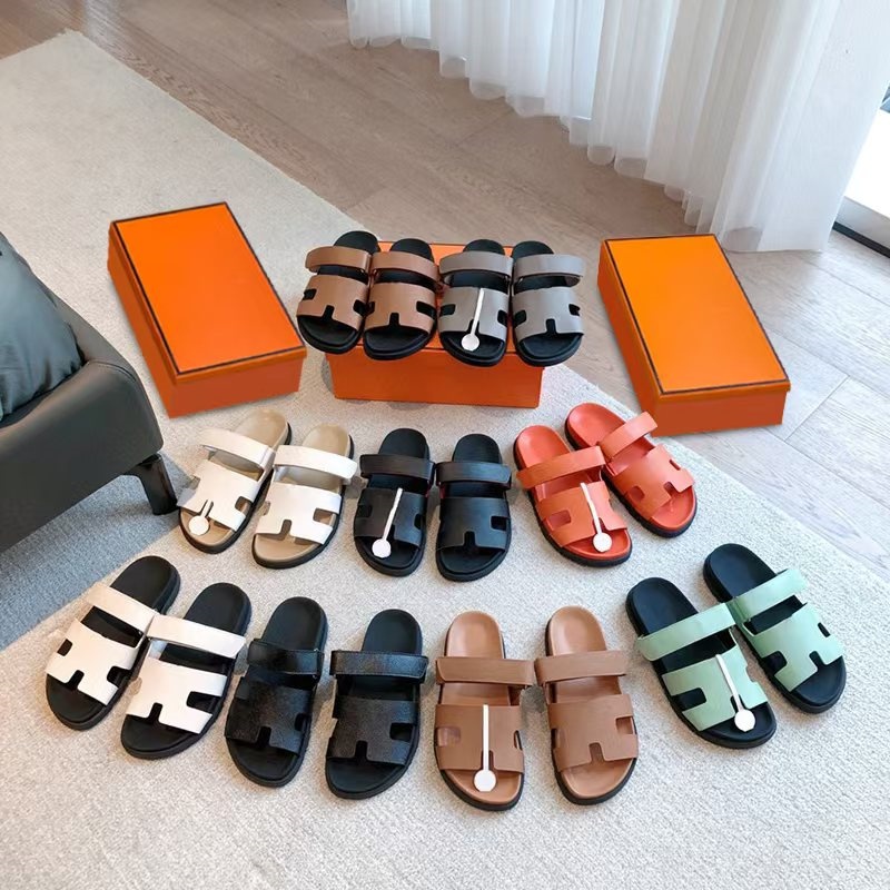 slippers designer sandals women shoes platform slides sandale womens flip flops flat slipper outdoor leather womens outside sliders best quality with box