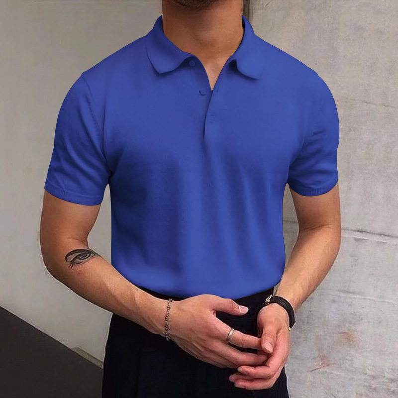 Mens designer polo t shirt Lapel loose knitted sweater solid-color casual top European code: S-3XL