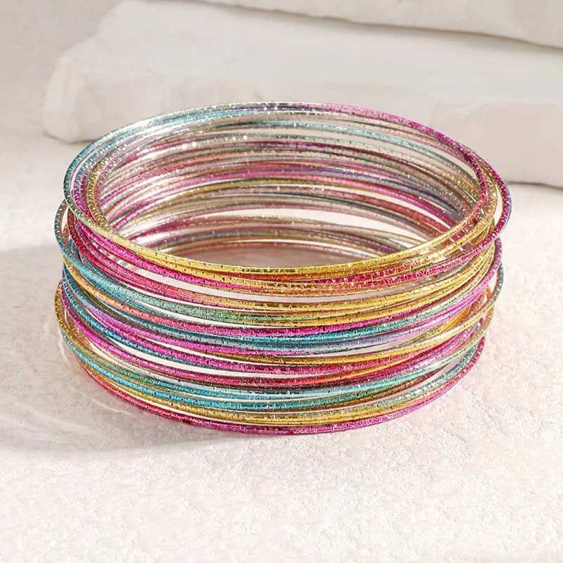 30 Pieces Metal Bangles Set For Women Timeless Fashion Jewelry Trendy Classic Styles Textured Thin Circles Colorful Gifts C1665 Z250616