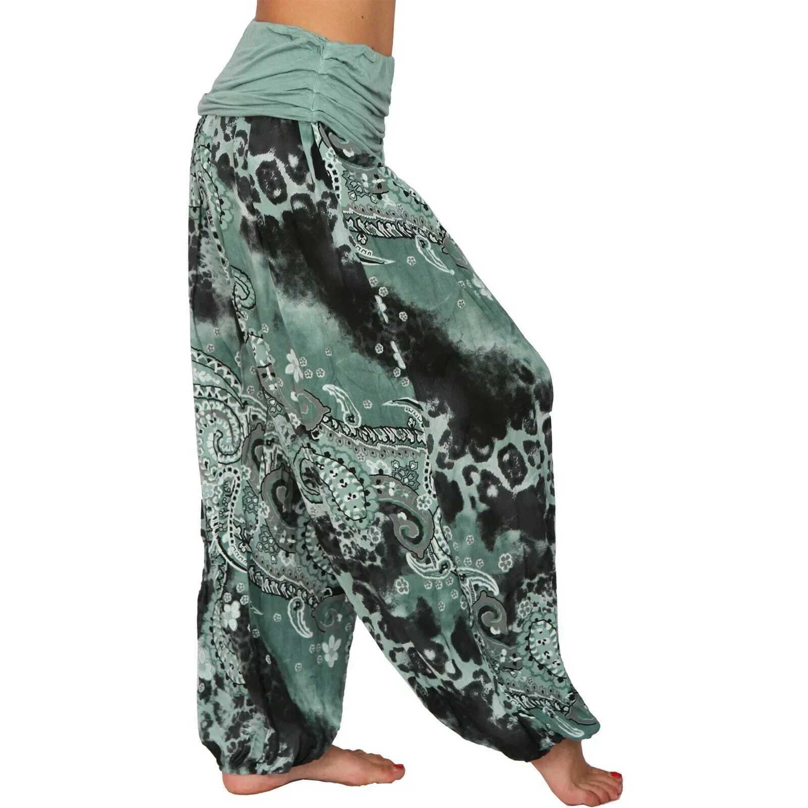 Plus Size 1XL-8XL Womans Fashion lti-color Digital Printed Harem Pants Trousers Ladies Long Leg Wide Leg PantsXJ250616