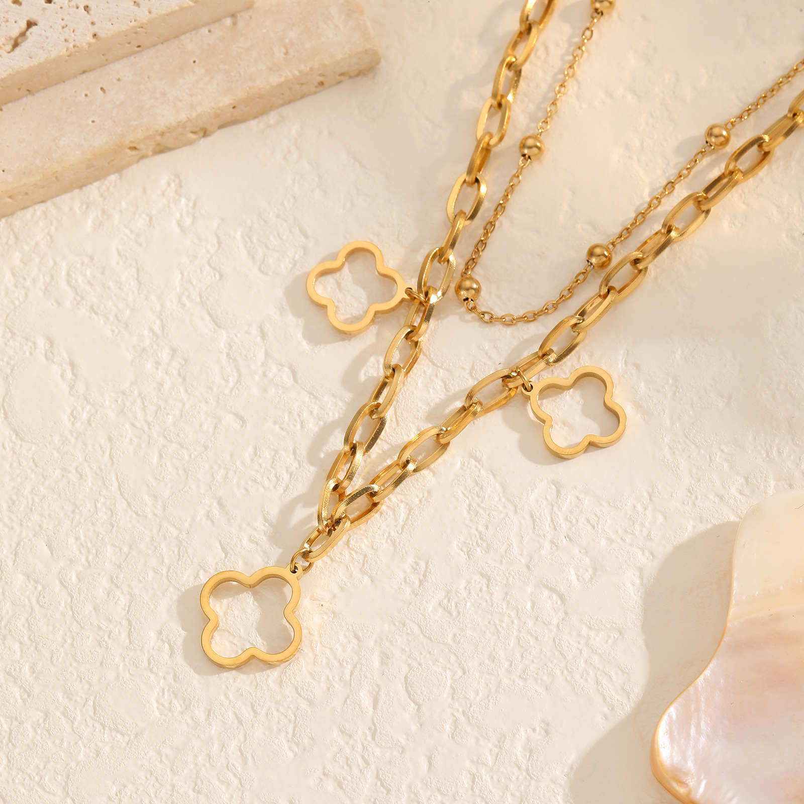 Titanium Steel Necklace for Women Fashionable High-end Design Non-fading Jewelry