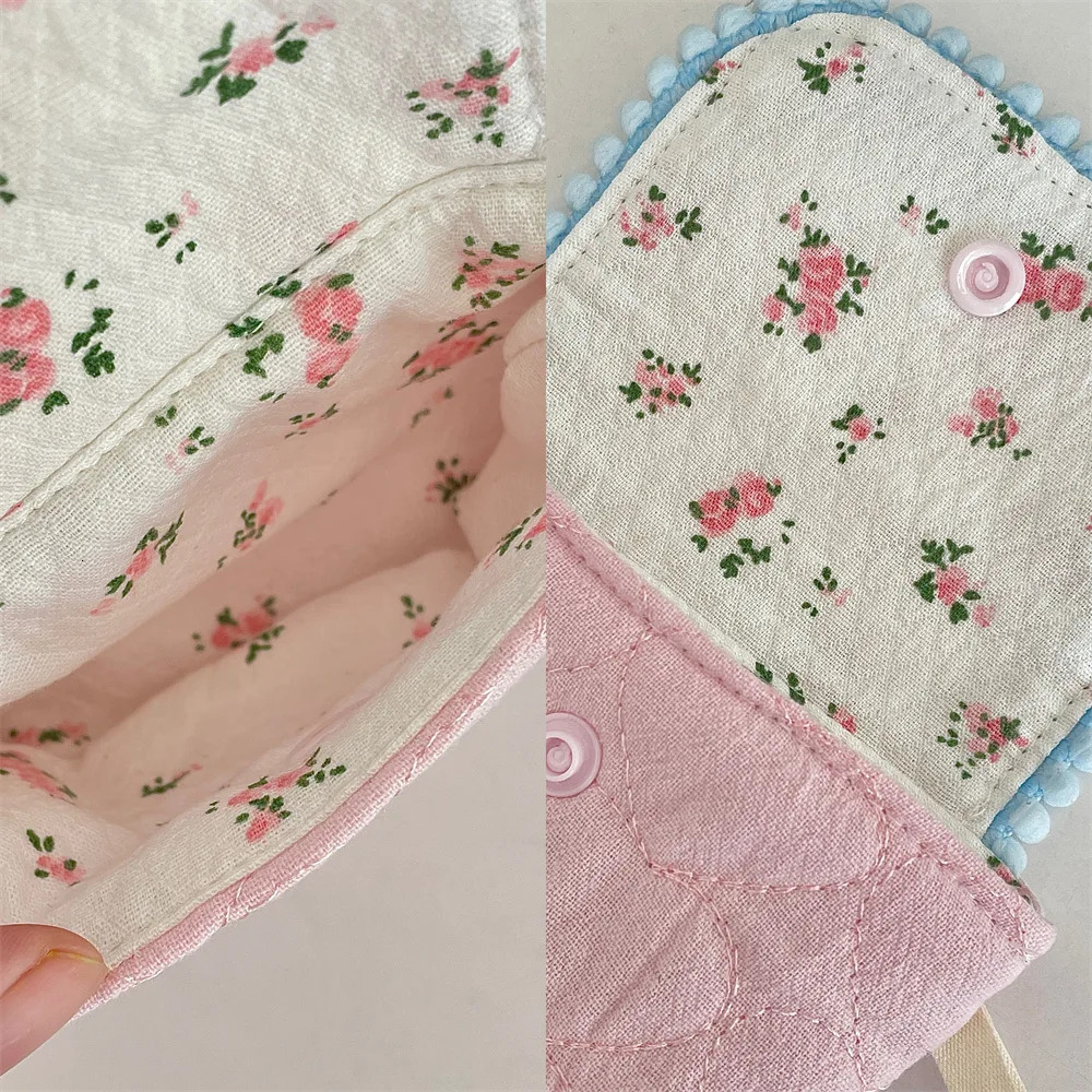 1 Pc Cute Student Coin Purse Card Bag Floral Korean Fashion Wallet Card Holder for Girls Portable Cute Small Storage Bag 250614