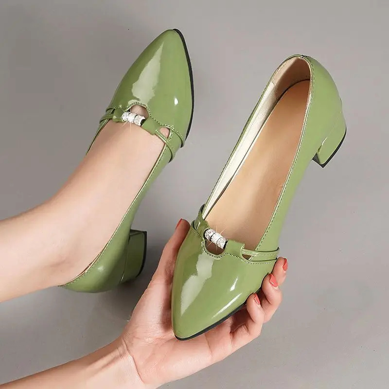 Pointed Toe With Medium Heels Womens Shoes Spring and Autumn Ladies Pumps High Quality Chic Elegant 2025 Trend 39 Shoe On Sale 250614