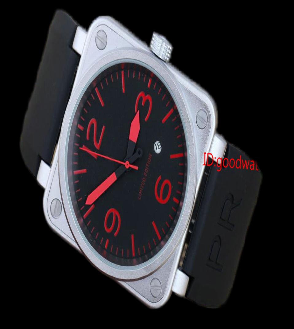 2017 New Style Men039s Automatic Mechanical Limited Edition Watch Bell Aviation Men Sport Dive Watches Black Case BR0192 Black1060525