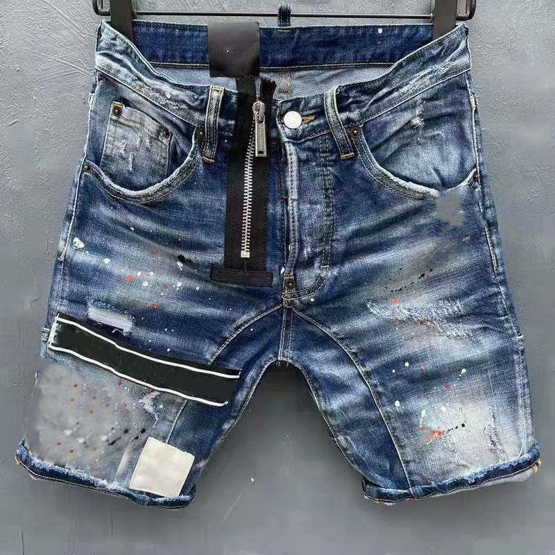Designer Men's short Jeans Y2K shorts Casual Denim Jeans Harajuku Flame Vintage Hip Hop Goth Denim Pants Fashion Women