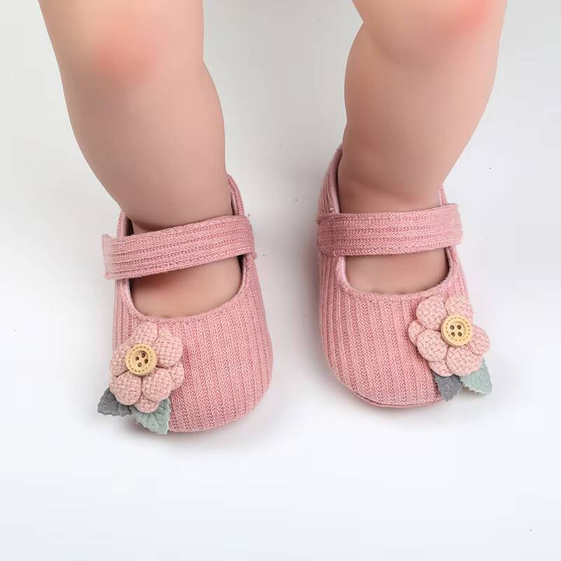 Bobora First Walkers Princess Infants Baby Girl Cute Flower Casual Shoes Soft Sole Anti-Slip Prewalkers