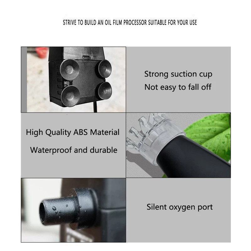 5W Aquarium Surface Oil Skimmer Filter Mute Auto Oil Film Processor Remove Tool for Aquarium Fish Tank Water Filtration 220-240V 250613