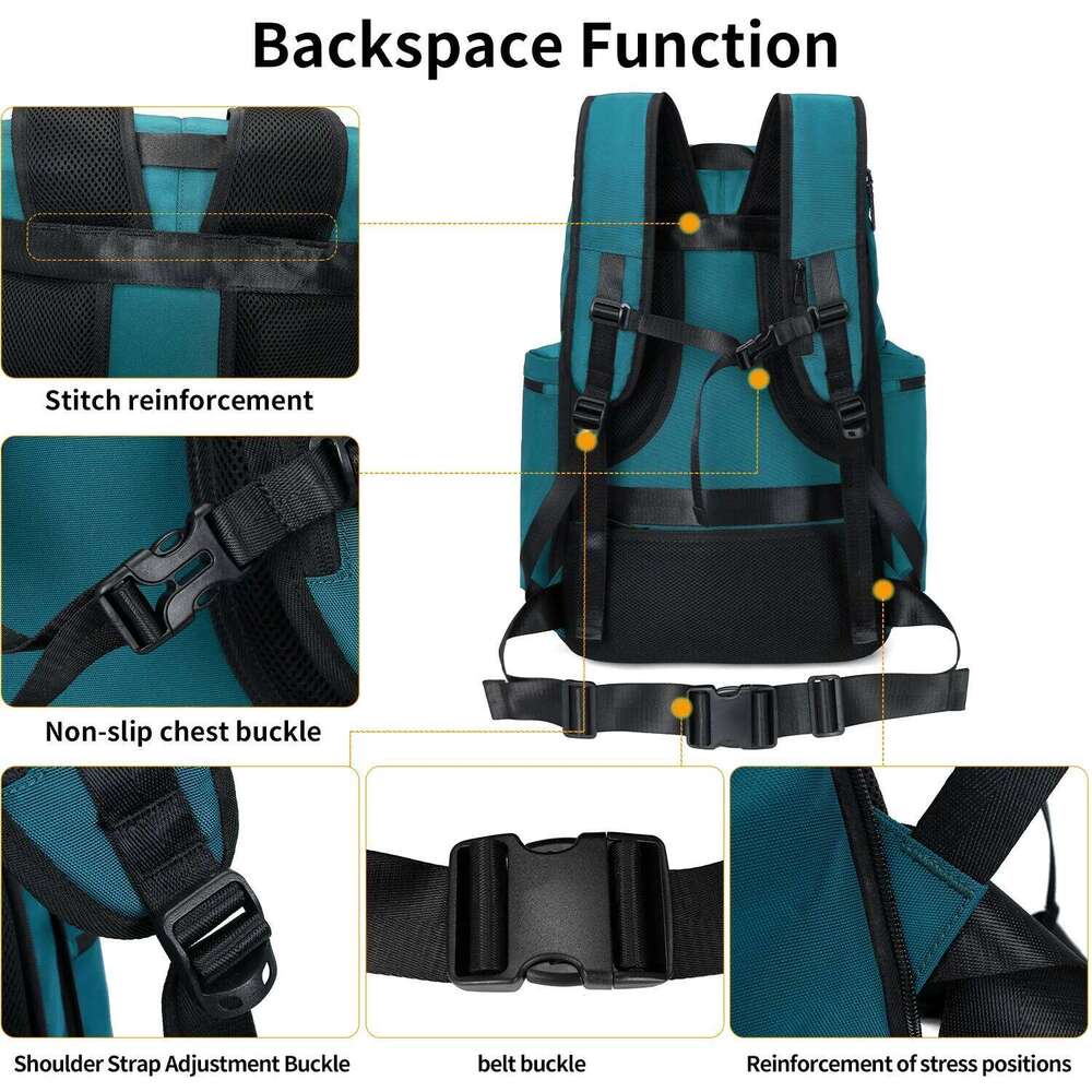 Men's Hiking Laptop Backpack, Business Casual Mountaineering Fiess Backpack (With USB Charging Port