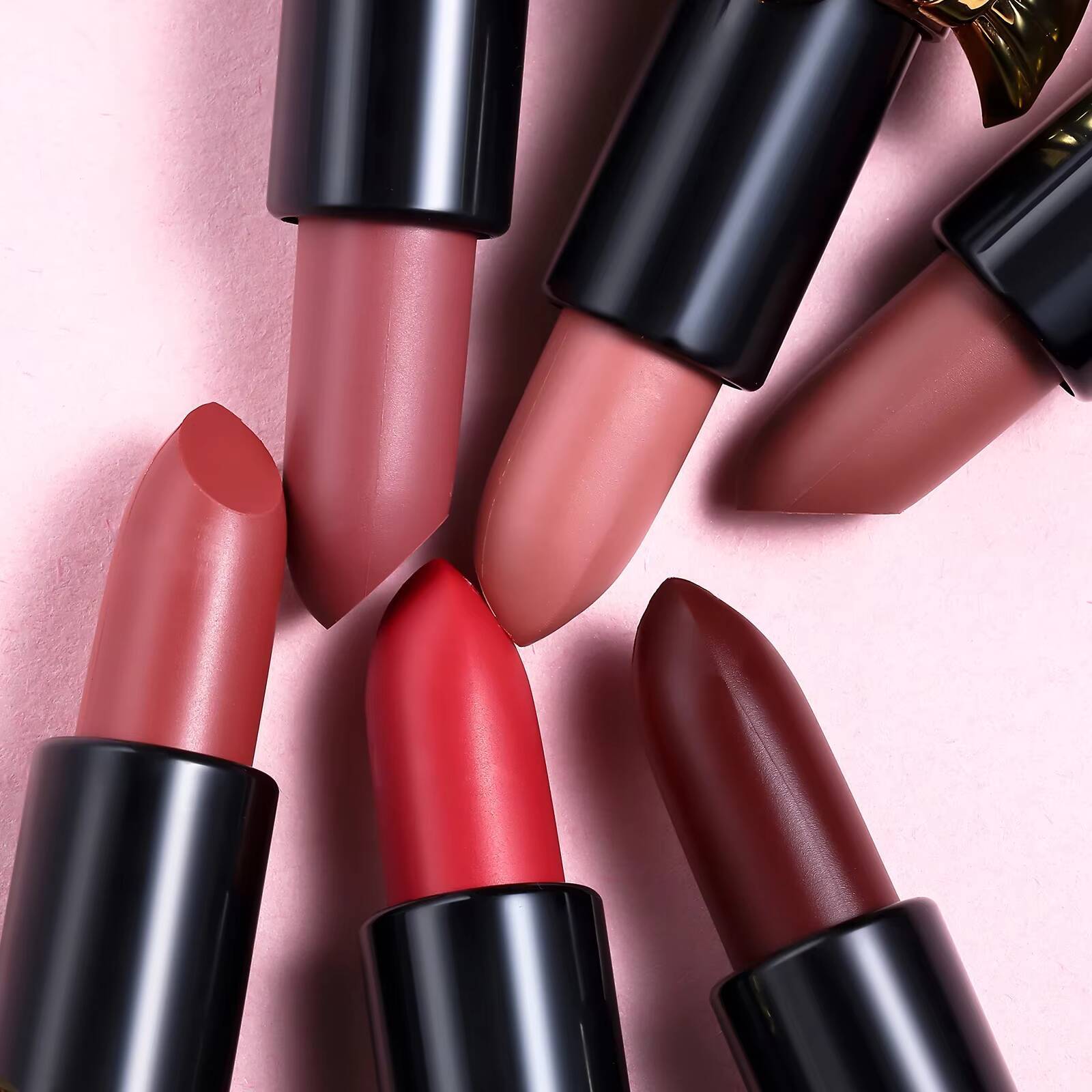 Bowknot Matte Velvet Nude Lipstick Brightly Coloured Tint Balm Non-stick Cup Smooth Sexy Red Pink Lip Glaze Makeup happy
