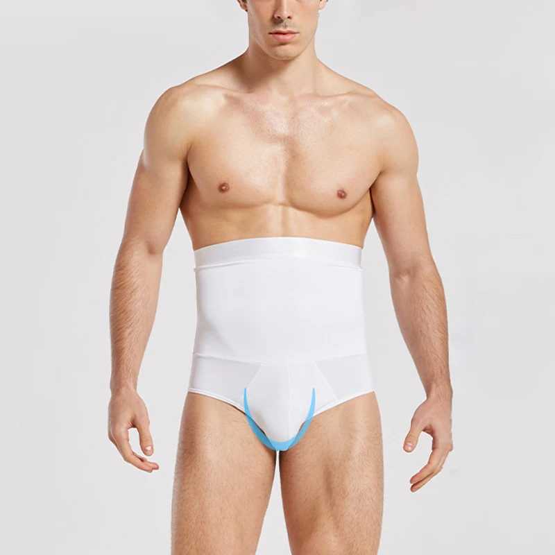 1pcs Men High Waist Shapewear Pants Tummy Control Shorts Body Shaper Compression Trainer Belly Tummy Slimming Boxer Underwear W250616