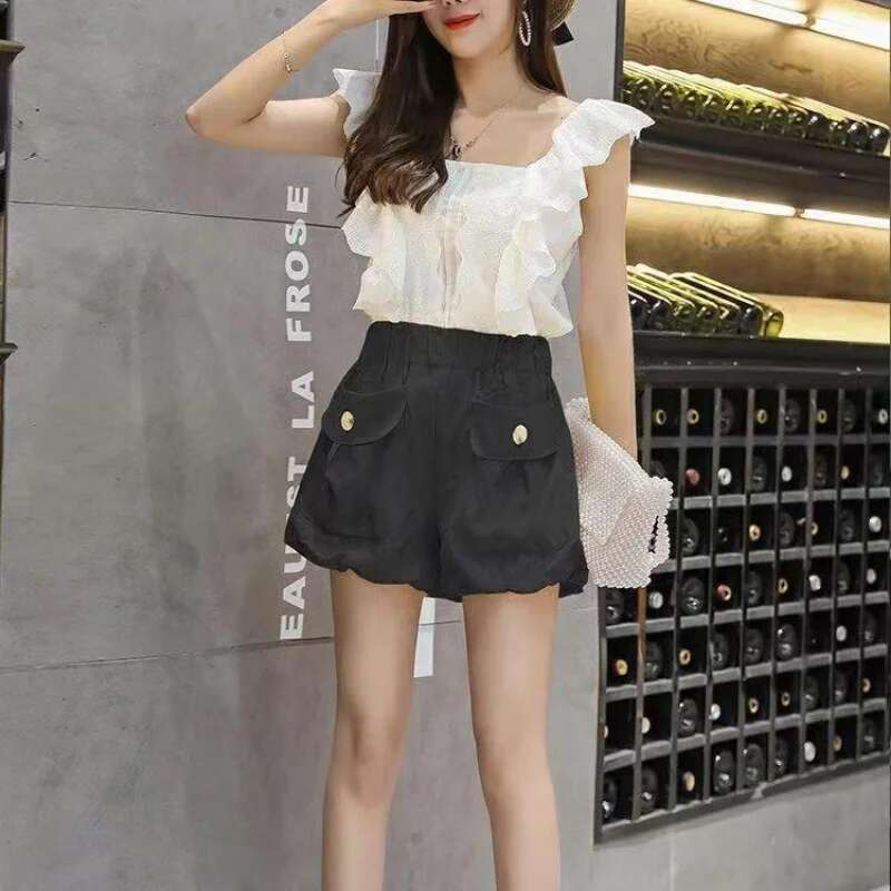 Blue Womens Shorts Cute Yellow Beach Kawaii Short Pants For Women To Wear Mini Offer Chic Elegant Classic Elasticty Aesthetic