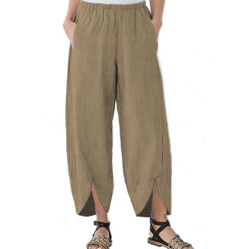 Plus Size 2024 Fall New Womens Large Size Velvet Wide Leg Pants Womens High Waist Straight Loose Casual PantsXJ250616