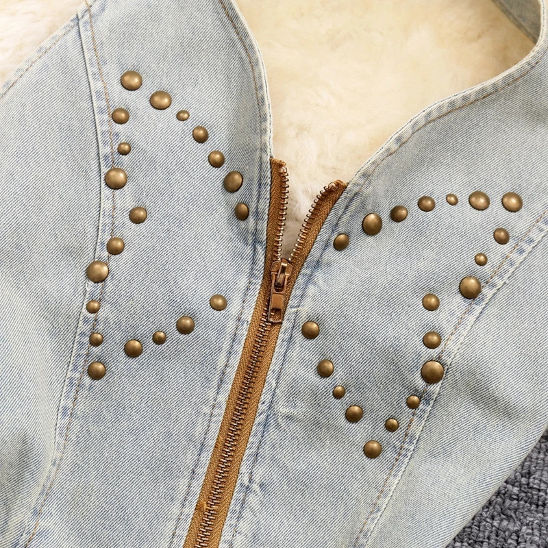 Y2K Halter Denim Crop Top with Rivets Irregular Brown Mini Skirt Set Women Streetwear Grunge Two Piece Outfit Festival Fashion 250614