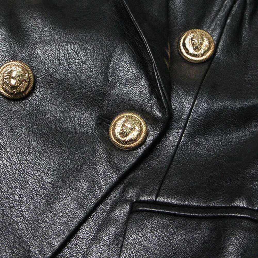 TWOTWINSTYLE Elegant Slimming Jackets For Women Lapel Long Sleeve Minimalist Patchwork Double Breasted Tunic Jacket Female Style