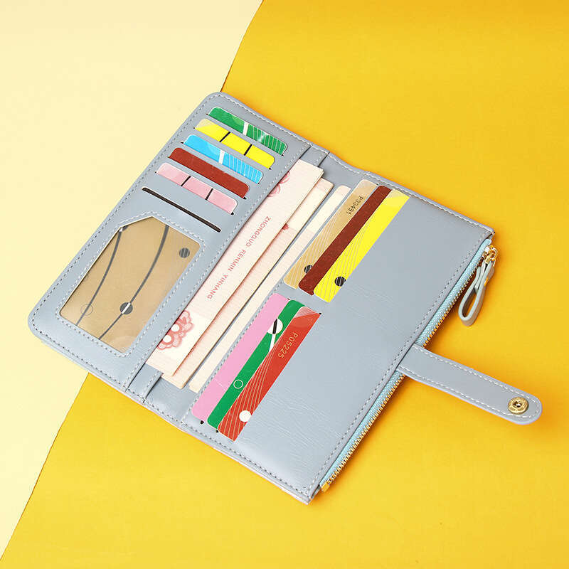 New Luxury High-End Crocodile Pattern Long Women's Buckle Wallet Multi-Card Slot Card Holder Clutch